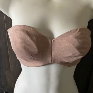 Delimira Strapless Tan Bandeau Bra size 34B